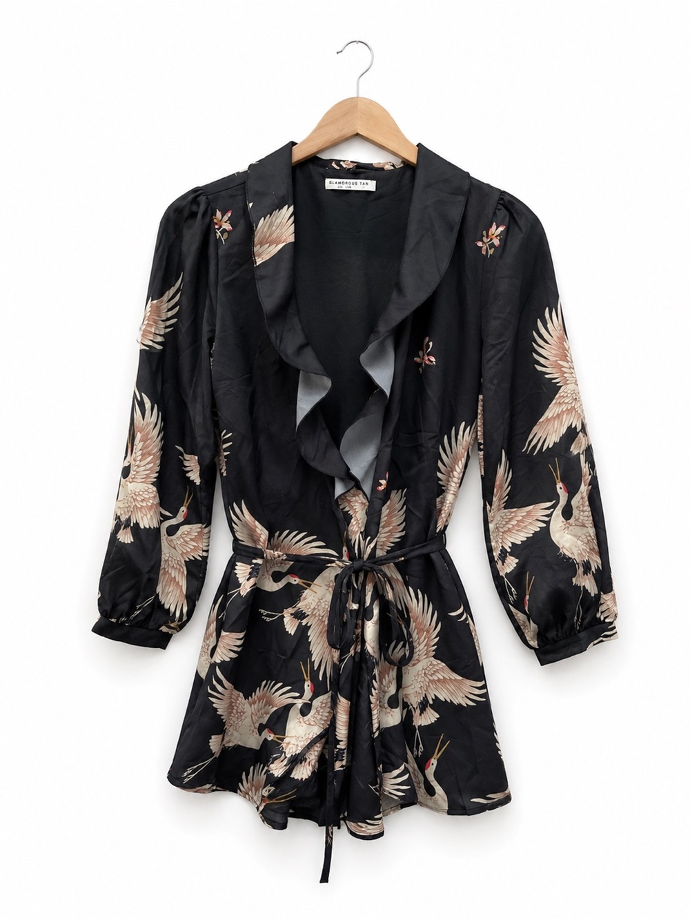 Glamorous Petite Black Dress - kimono size 6
